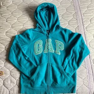 GAP Kids Zipped Hoodie, good condition, Size XXL (14-16),Teal